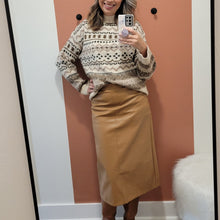 Load image into Gallery viewer, The Ember Faux Leather Midi Skirt
