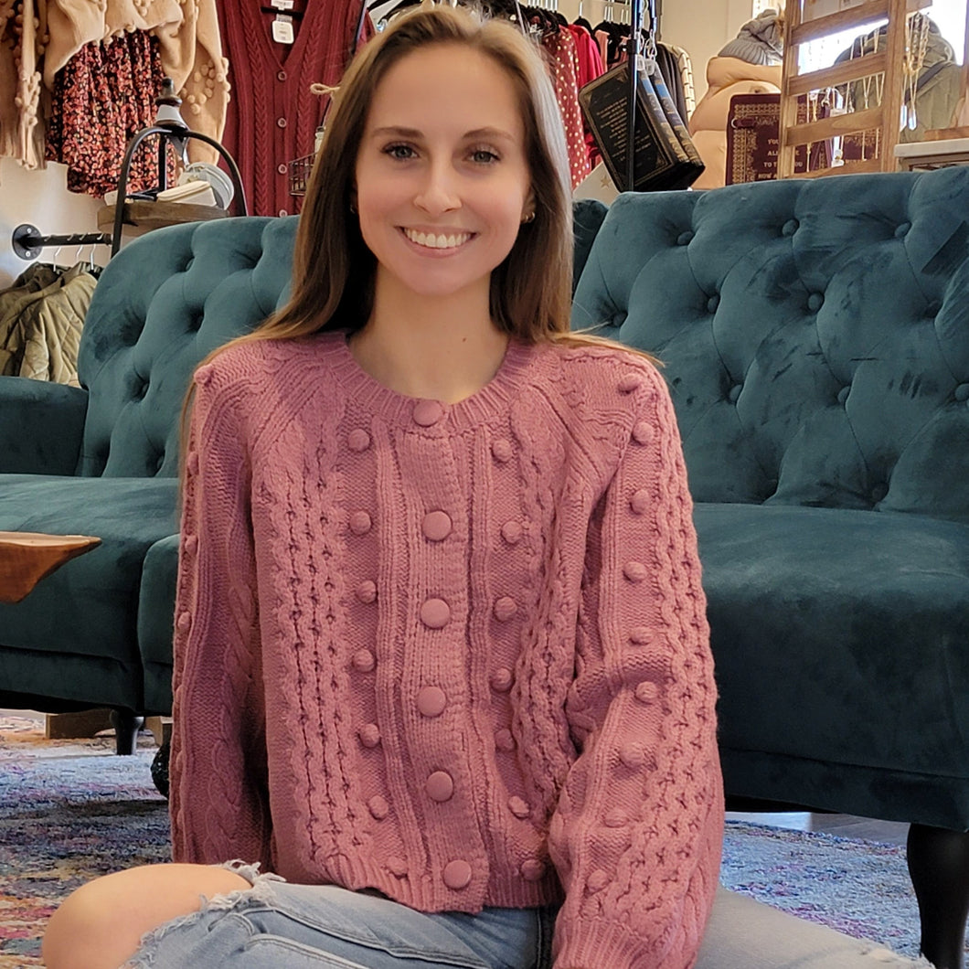 The Iris Mulberry Cardigan