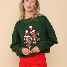 Load image into Gallery viewer, Ginger Santa Cookie Sequin Christmas Sweater
