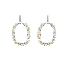 Load image into Gallery viewer, SILVER KHAKI EARRINGS
