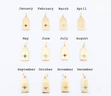 Load image into Gallery viewer, Iris Birthstone Charm Necklaces
